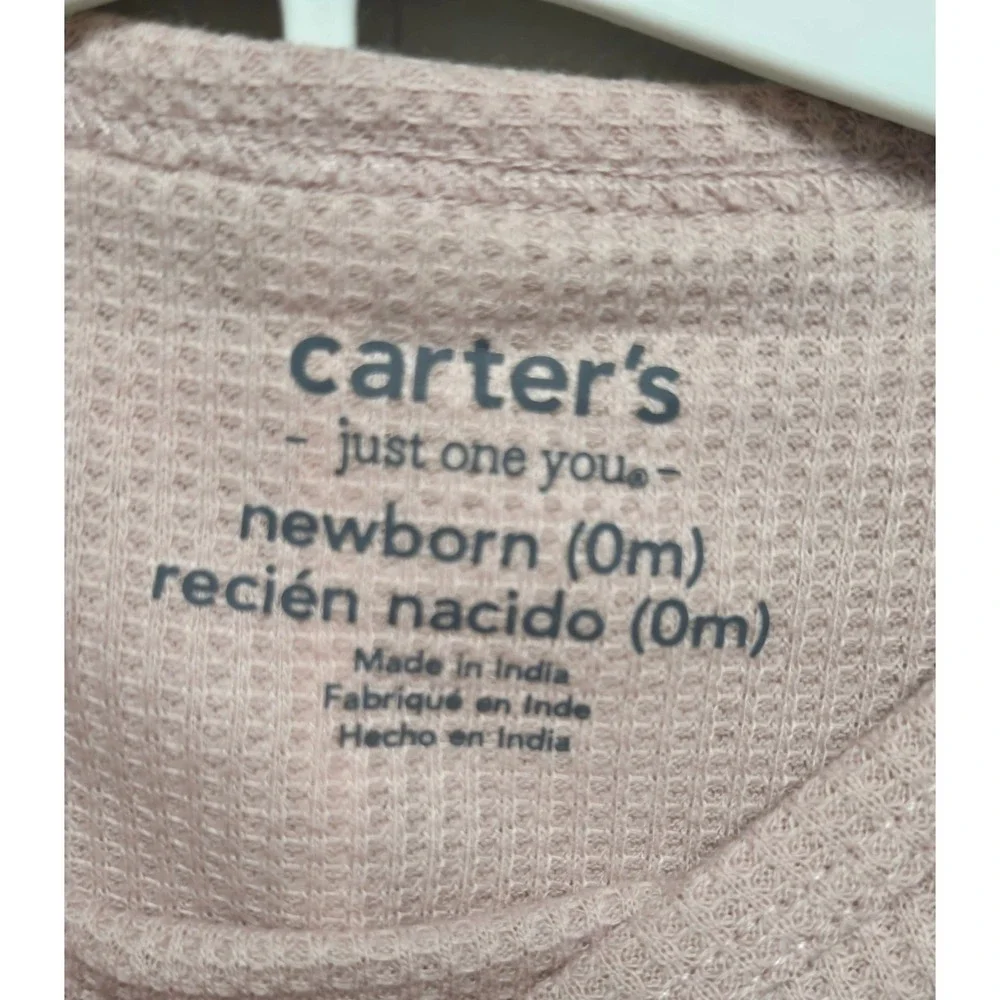 Carter's Just One You Newborn Waffle Knit 2pc Set Dusty Rose 1U214810